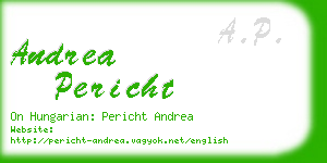 andrea pericht business card